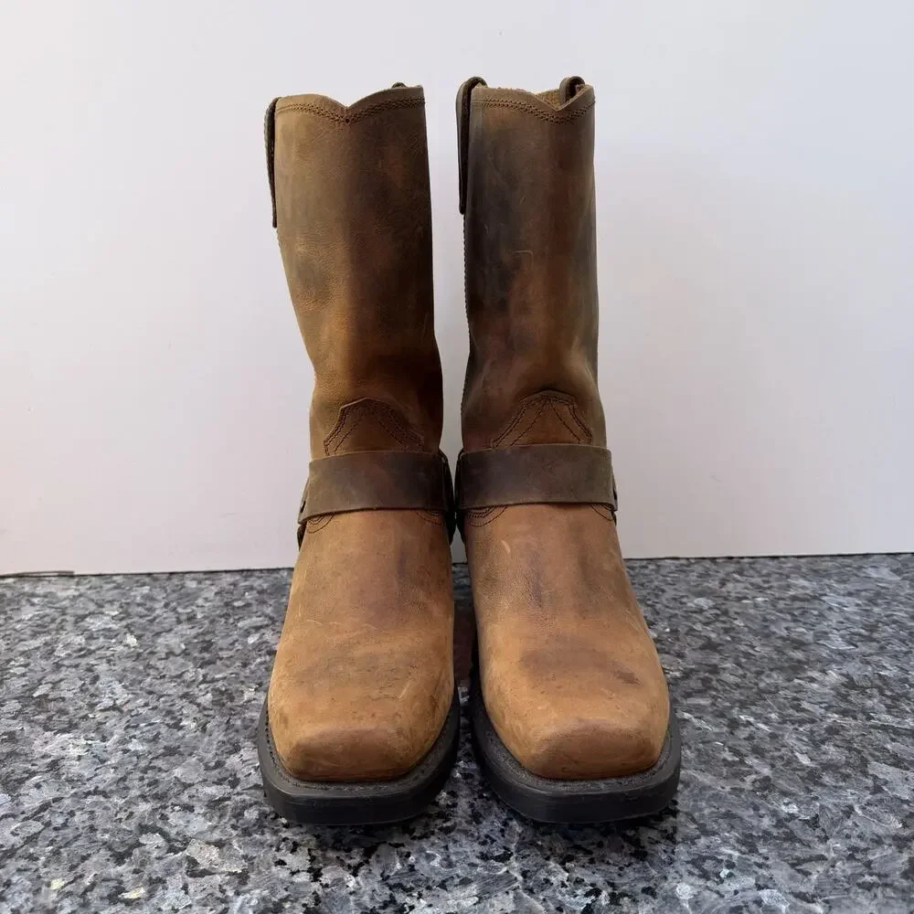 Dingo Dean Harness Motorcycle Brown Casual Boots DI19076 Men’s Size 9D